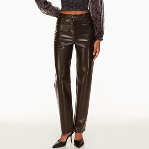 BNWT Women's Brown Vegan Leather Pants